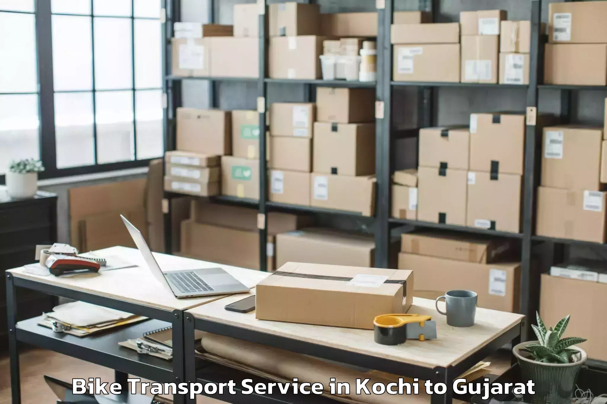 Top Kochi to Gussar Bike Transport Available